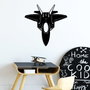 Wallity F-22 RAPTOR Escultura de Pared de Metal Negra
